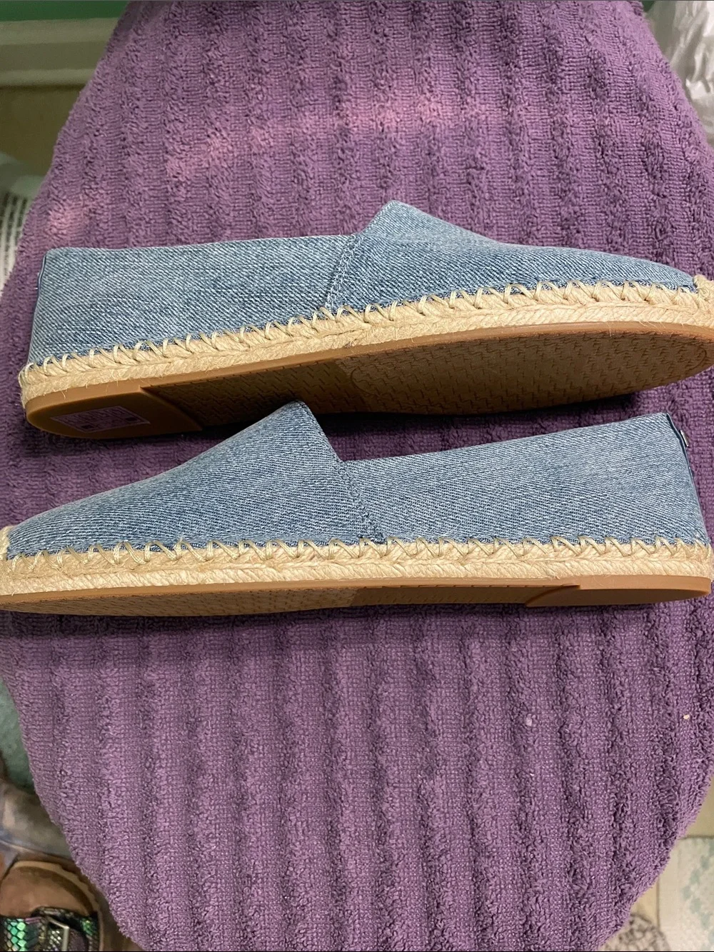 BRAND NEW!!!! Michael Kors Light Blue Denim Espadrille Flats